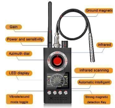 Magnetischer Typ GPS-Hunter Multifunktions-Spionagekamera Detektor, GPS-Finder RF-Scanner Infrarot 0